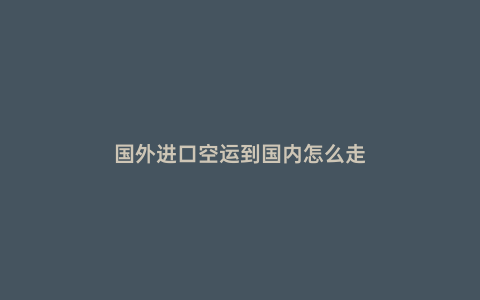 國外進口空運到國內怎么走